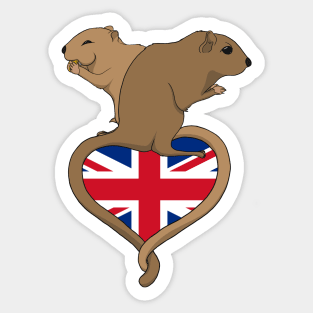 Gerbil United Kingdom (light) Sticker